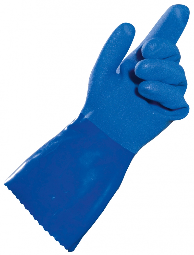 Găng tay bảo hộ hóa chất bằng nhựa Vinyl Mapa TELSOL 351 cỡ 8-10