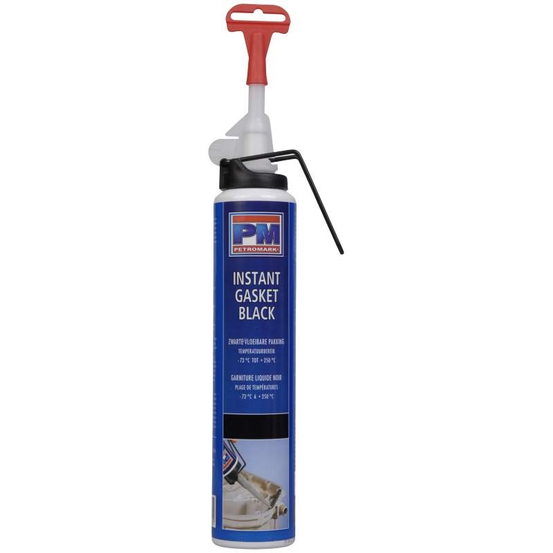 Gioăng cao su silicone chịu nhiệt tức thì Petromark 10421 màu đen dạng bình xịt 200ml có vòi định lượng dùng ngón tay