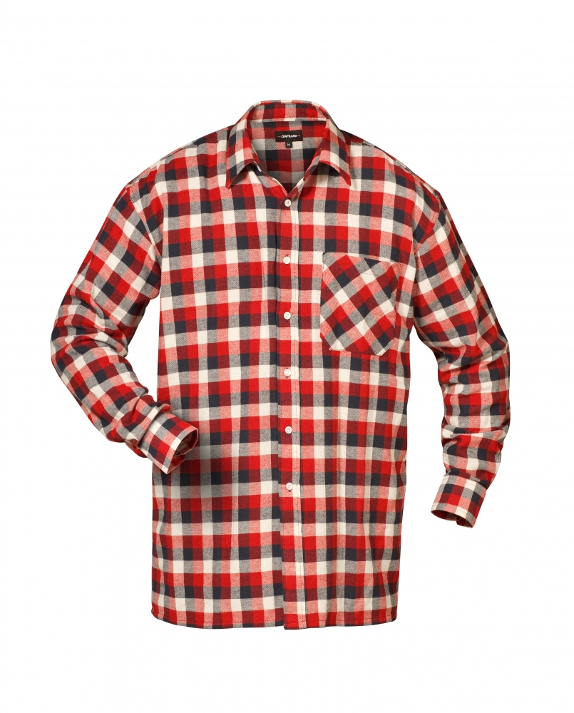 Áo sơ mi dạ Craftland 1732 DELAWARE màu đỏ size M-XXXXL
