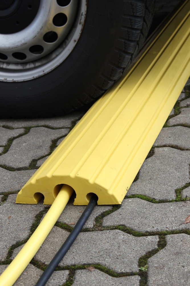 Cầu bảo vệ cáp / nắp che dây cáp giao thông Crash Stop 20010, màu vàng, 1500 mm