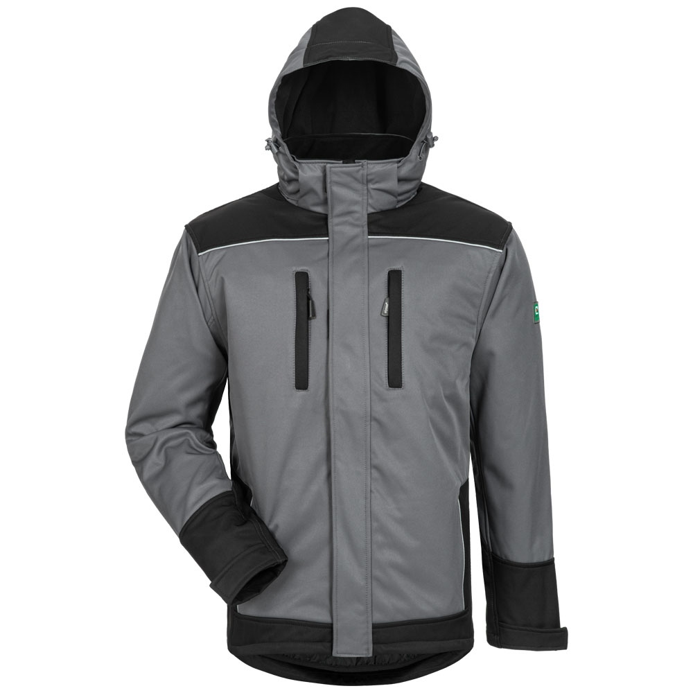Áo khoác Softshell mùa đông có mũ Elysee 20042 AJAX màu xám/đen