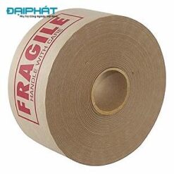 Băng keo giấy nâu Kraft thấm nước có chữ cảnh báo IPG Fragile Tape