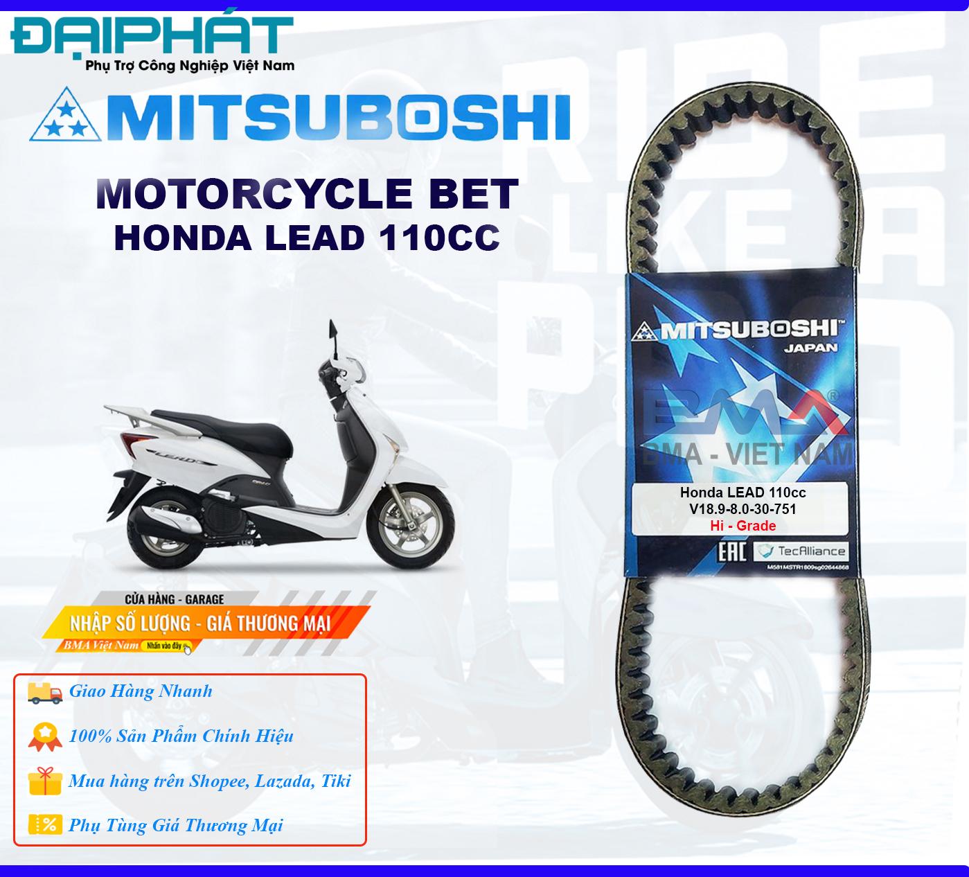 Dây curoa Mitsuboshi cho Honda LEAD 110cc 1 Honda20LEAD2011020 20BMA20Viet20Nam 1676086734