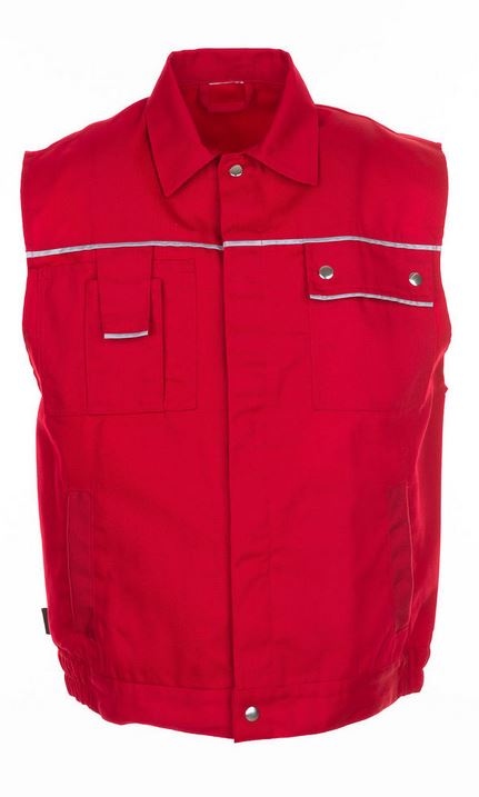 Planam 2167 - Áo vest bảo hộ lao động vải Canvas - Màu đỏ