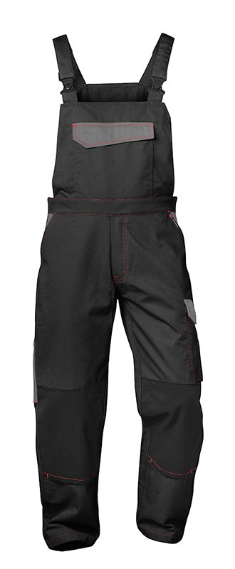 Quần yếm bảo hộ lao động vải Twill màu đen/xám, Craftland 22471 BEVEREN