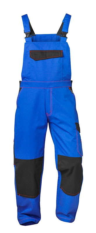 Quần yếm bảo hộ lao động vải Twill màu xanh dương/đen, Craftland 22472