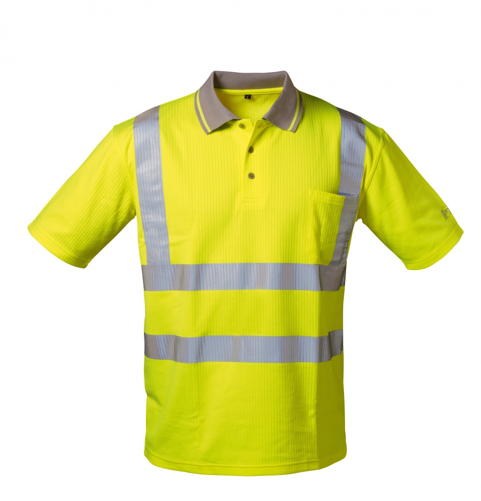 Áo polo phản quang chống tia UV Safestyle 22721 màu vàng EN 20471 Class 2