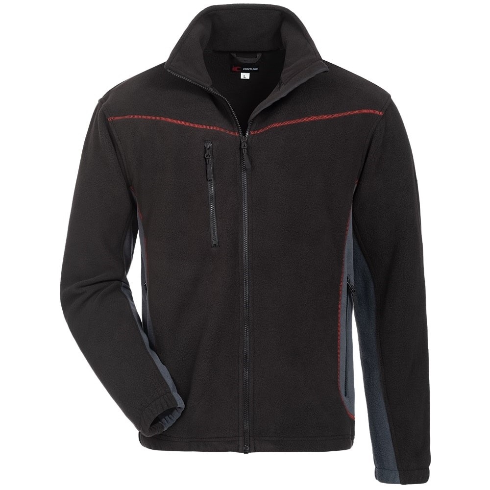 Áo khoác Micro-Fleece thoáng khí Craftland 23312 BEKASINE màu đen/xám