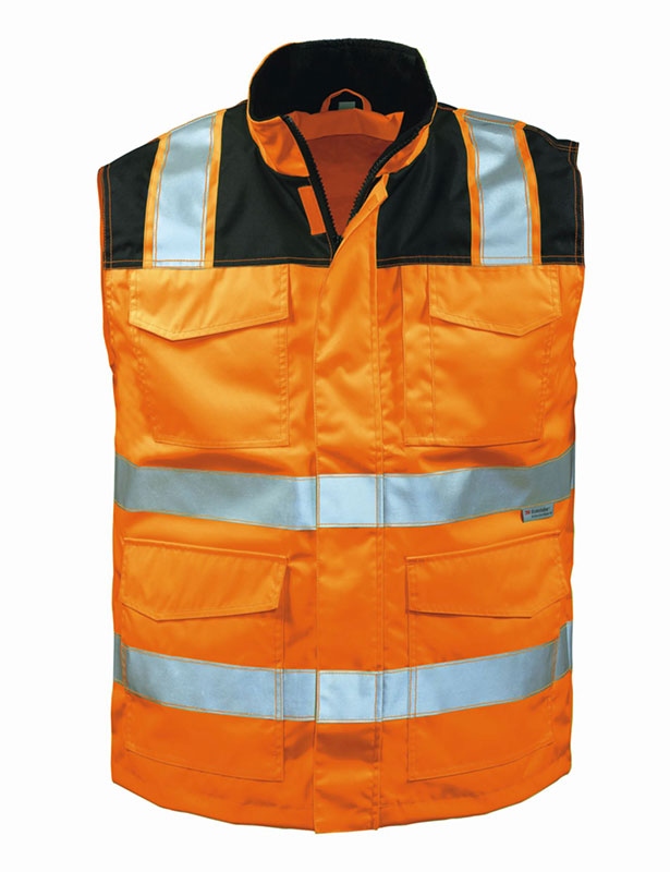 Áo vest phản quang Elysee 23519 MIRKO chất liệu polyester màu cam/đen phối độ hiển thị cao