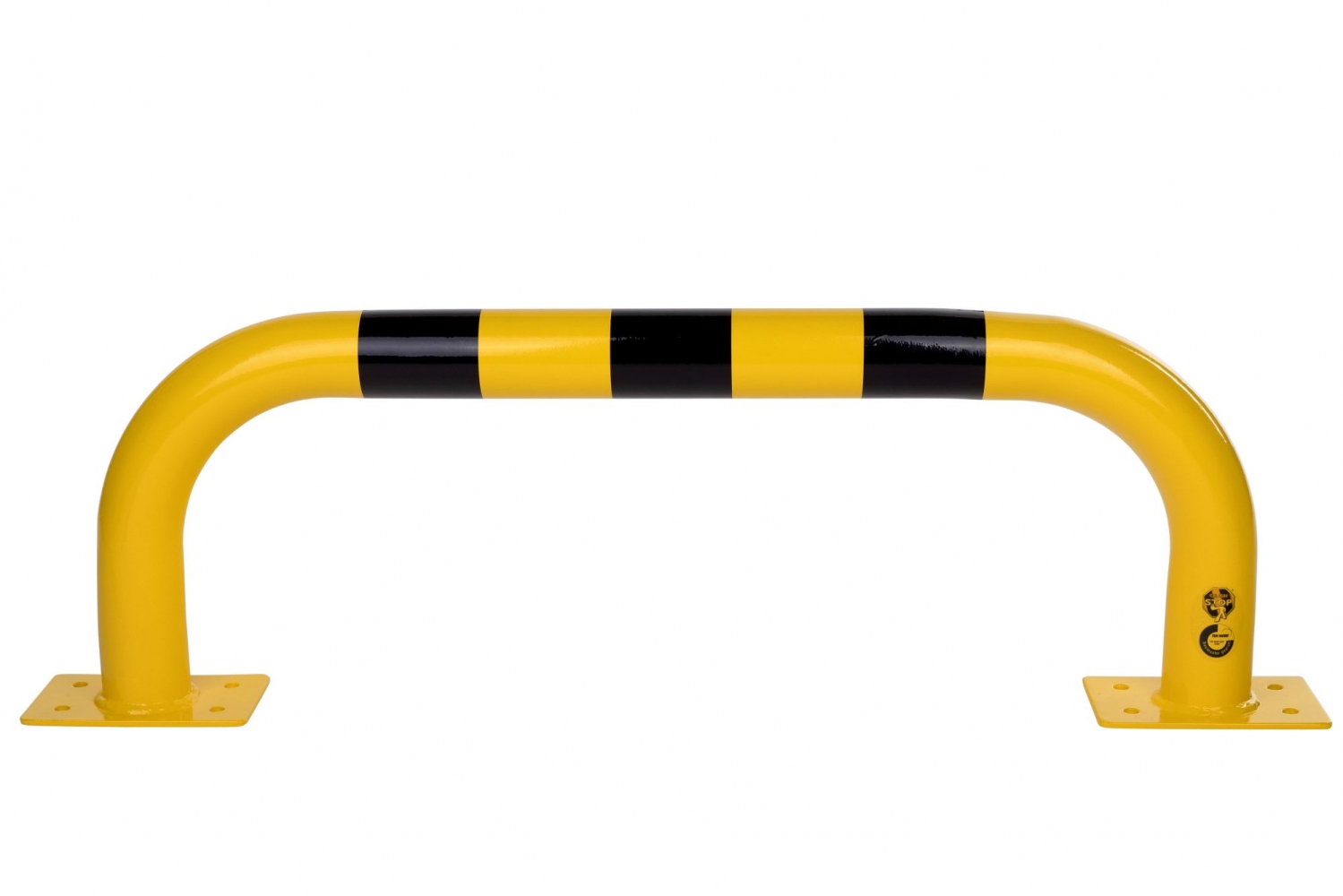 Thanh bảo vệ chống va chạm 30-30 hình chữ U, thép sơn đen vàng, 100x35 cm