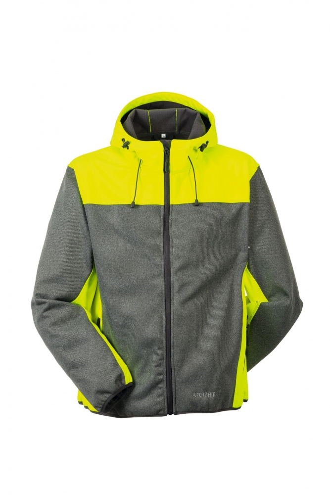 Áo khoác Softshell Outdoor Planam 3733 phối hai tông màu vàng/xám cỡ XS/4XL