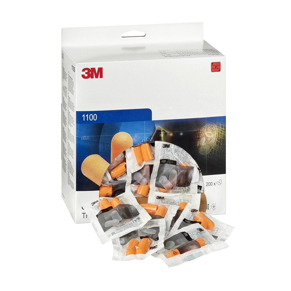 Nút tai chống ồn 3M 1100 màu cam SNR 37dB (200 đôi)