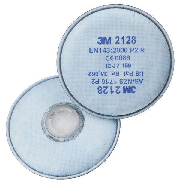 Phin lọc bụi 3M 2128 tiêu chuẩn P2 R tích hợp lớp than hoạt tính chống hơi hữu cơ