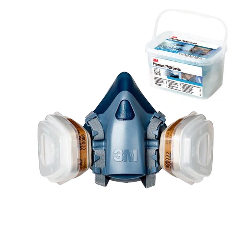 Bộ mặt nạ nửa mặt tái sử dụng cao cấp 3M 50733 series 7500 kèm phin lọc A2P3