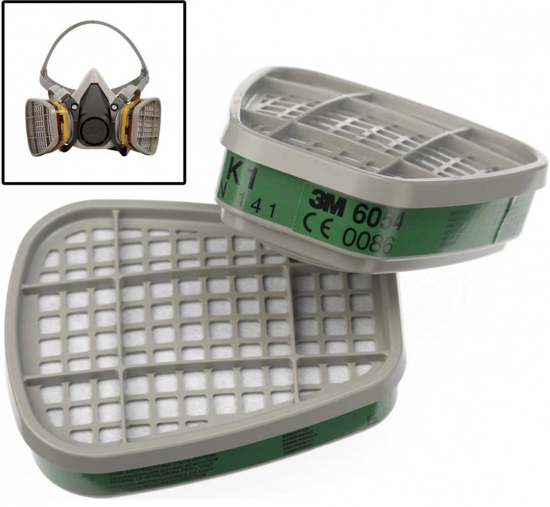 Phin lọc hơi độc 3M 6054 K1 chống Amoniac