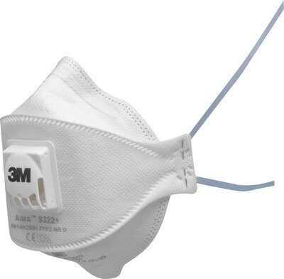 Khẩu trang lọc bụi có van thở 3M 9322+ AURA tiêu chuẩn FFP2 NR D