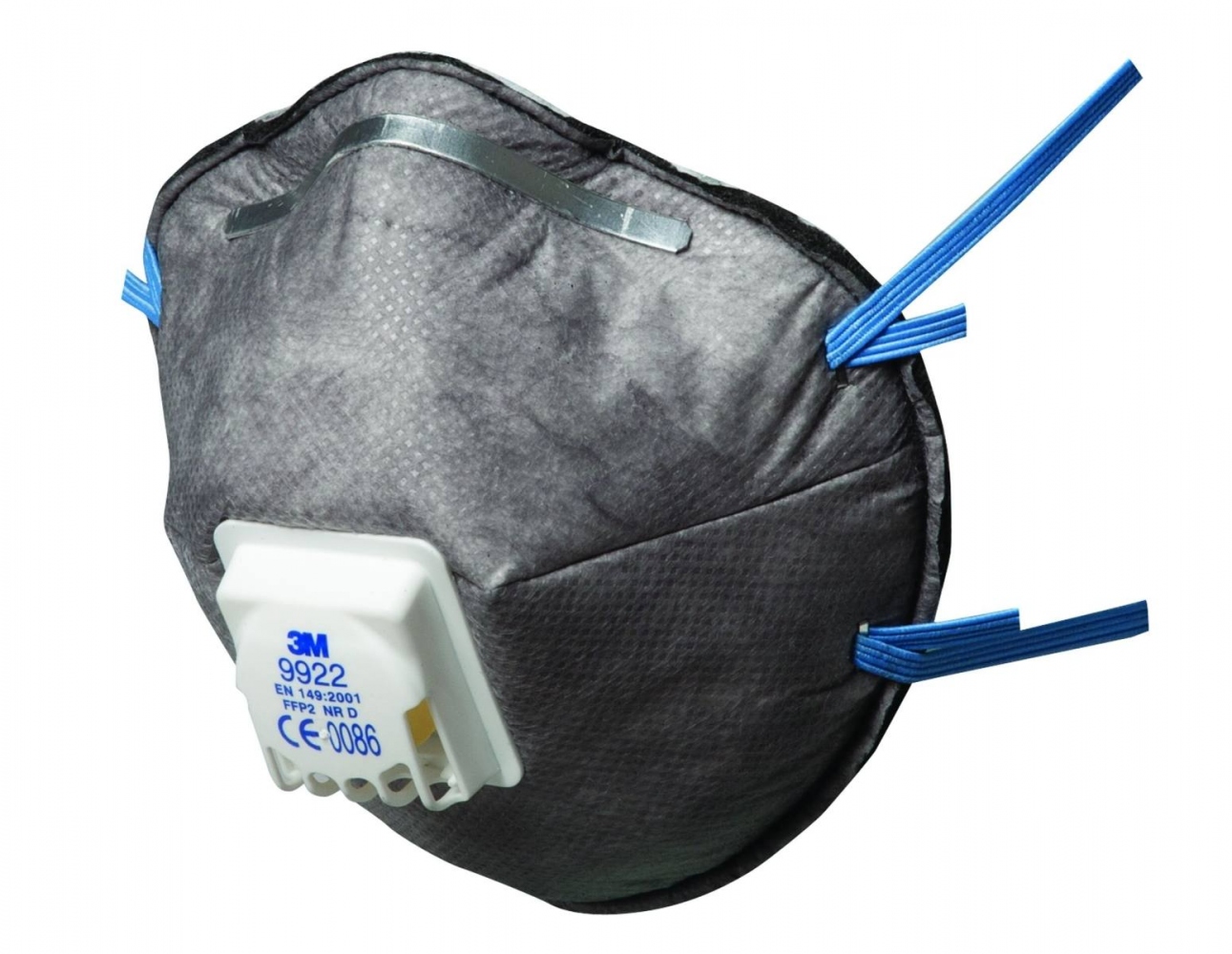 Khẩu trang lọc bụi có van thở 3M 9922 tiêu chuẩn FFP2 tích hợp lớp than hoạt tính