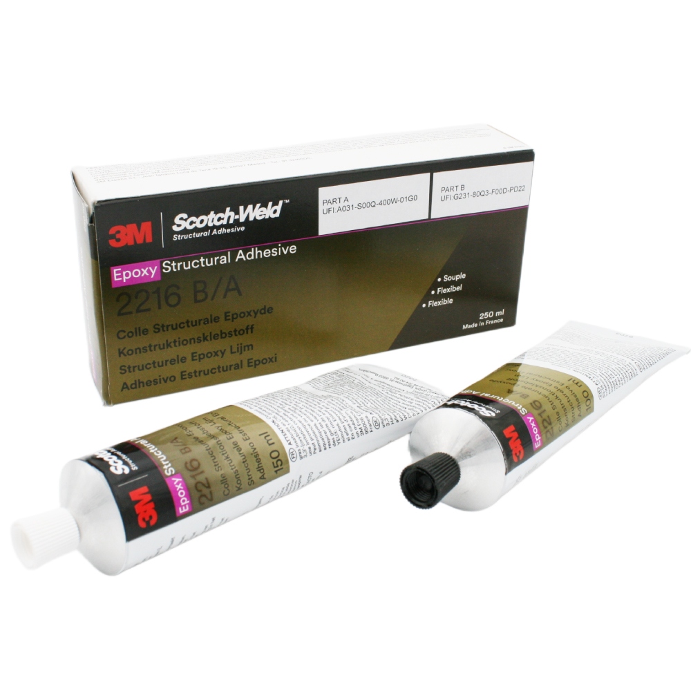Keo dán cấu trúc epoxy 3M Scotch-Weld 2216 B/A màu xám bộ 250ml