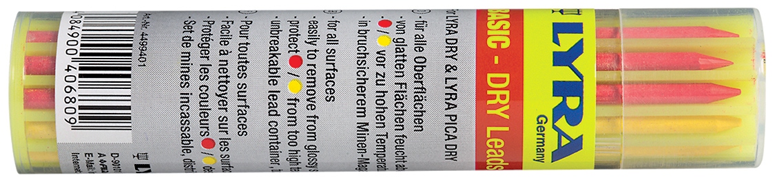 Ngòi bút chì thợ xây Lyra Dry 4499401 BASIC hộp 12 ngòi thay thế