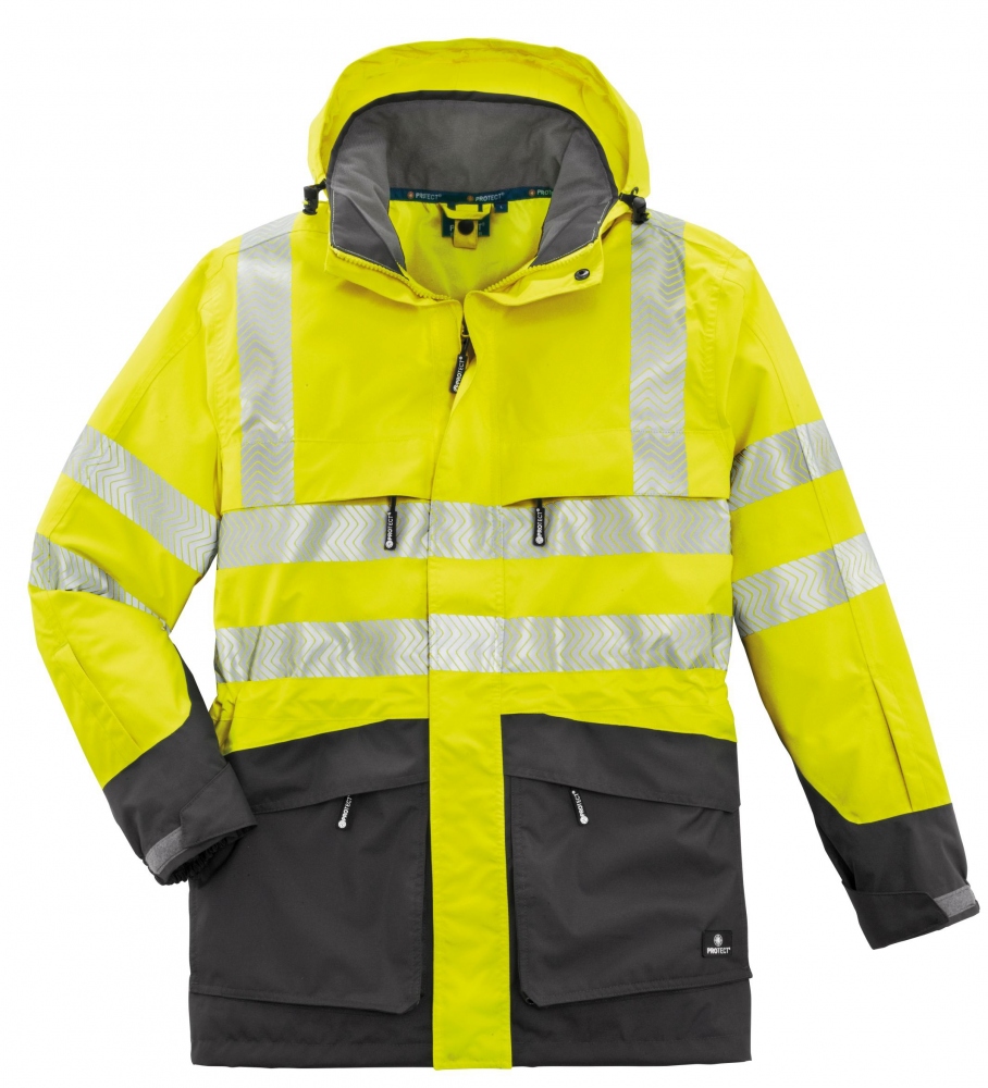 Áo khoác parka phản quang 4Protect 3415 tiêu chuẩn EN20471+A1 màu vàng/đen cỡ XS - 6XL