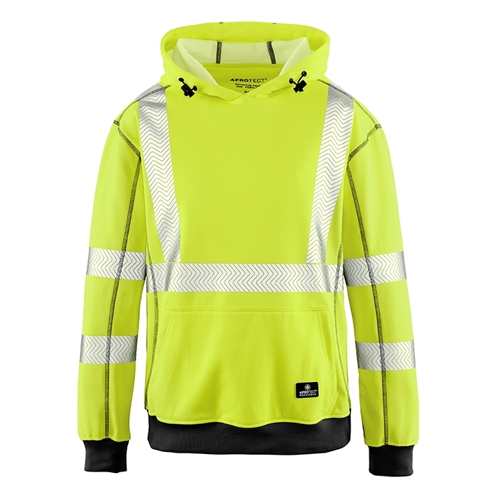 Áo hoodie phản quang lao động màu vàng 4Protect PORTLAND XS–6XL