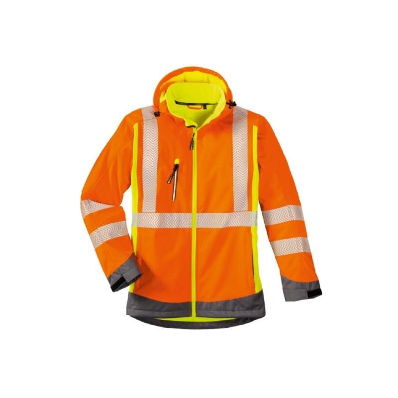 Áo khoác softshell phản quang 4Protect 3470 HOUSTON màu cam size XS - 6XL