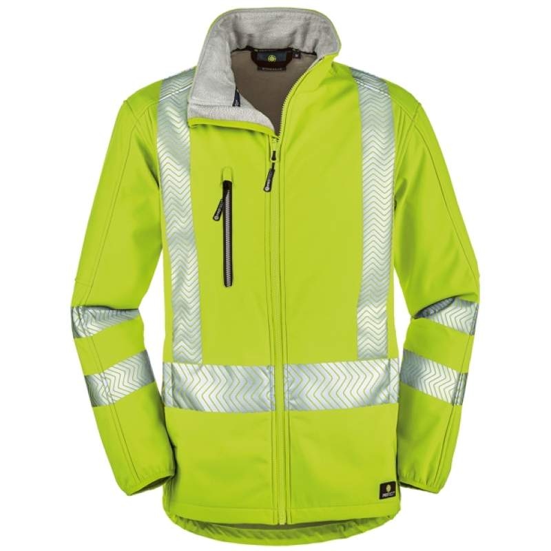 Áo khoác softshell phản quang 4Protect 3477 TYLER màu vàng, kích thước từ XS đến 6XL