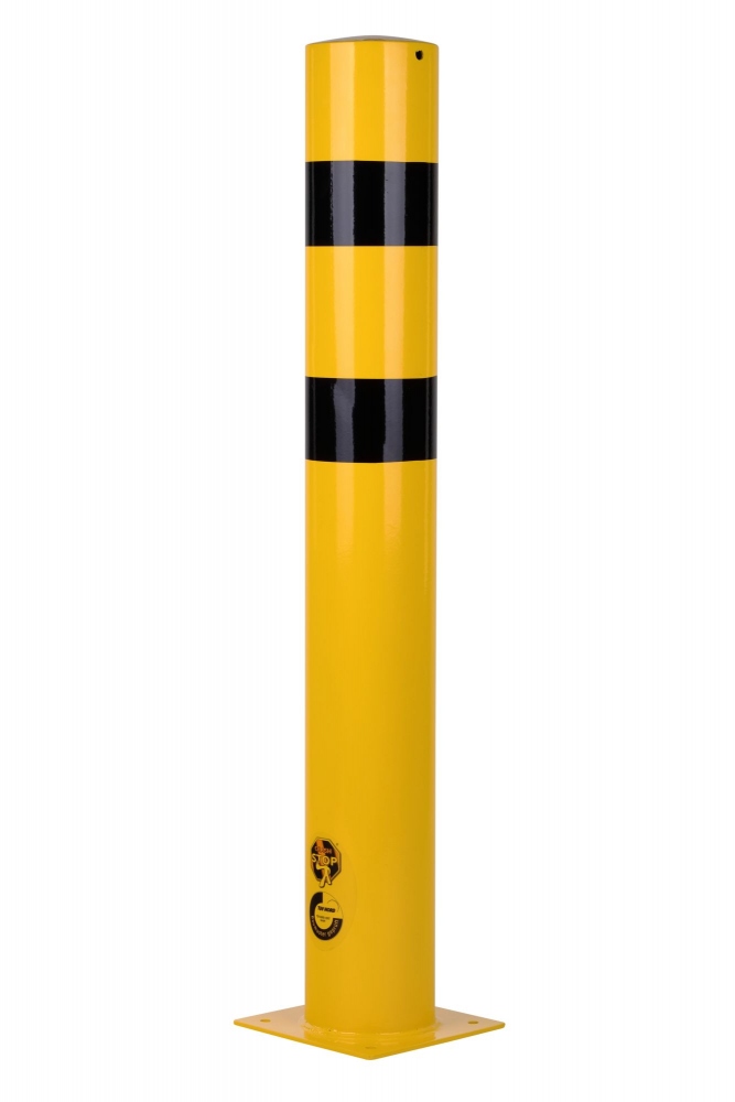 Trụ va chạm bảo vệ CRASH STOP 50-40, màu vàng-đen, 1200 x ø159 mm