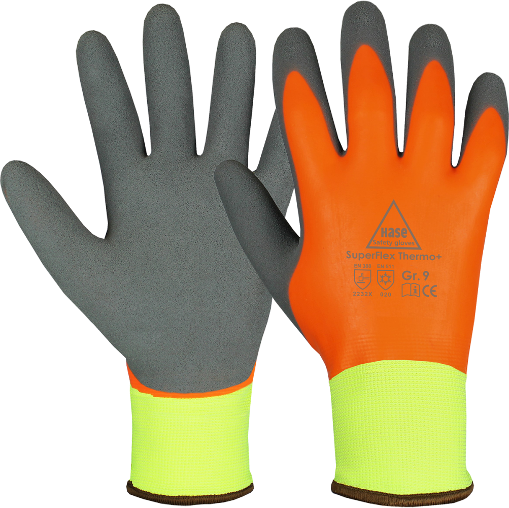 Găng tay bảo hộ mùa đông Hase SUPERFLEX THERMO+ phủ cao su latex