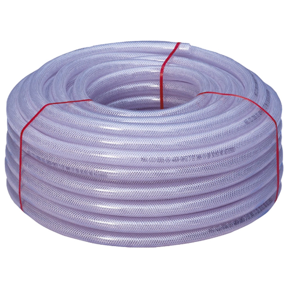 Ống nhựa lưới dẻo PVC chịu lực F-6300 trong suốt, 15 bar, Ø 9mm, 50m
