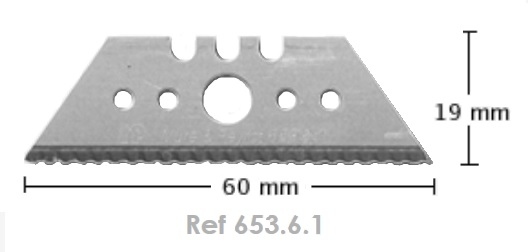 Mure & Peyrot 653.6.1 Lưỡi dao thẳng 60x19 mm