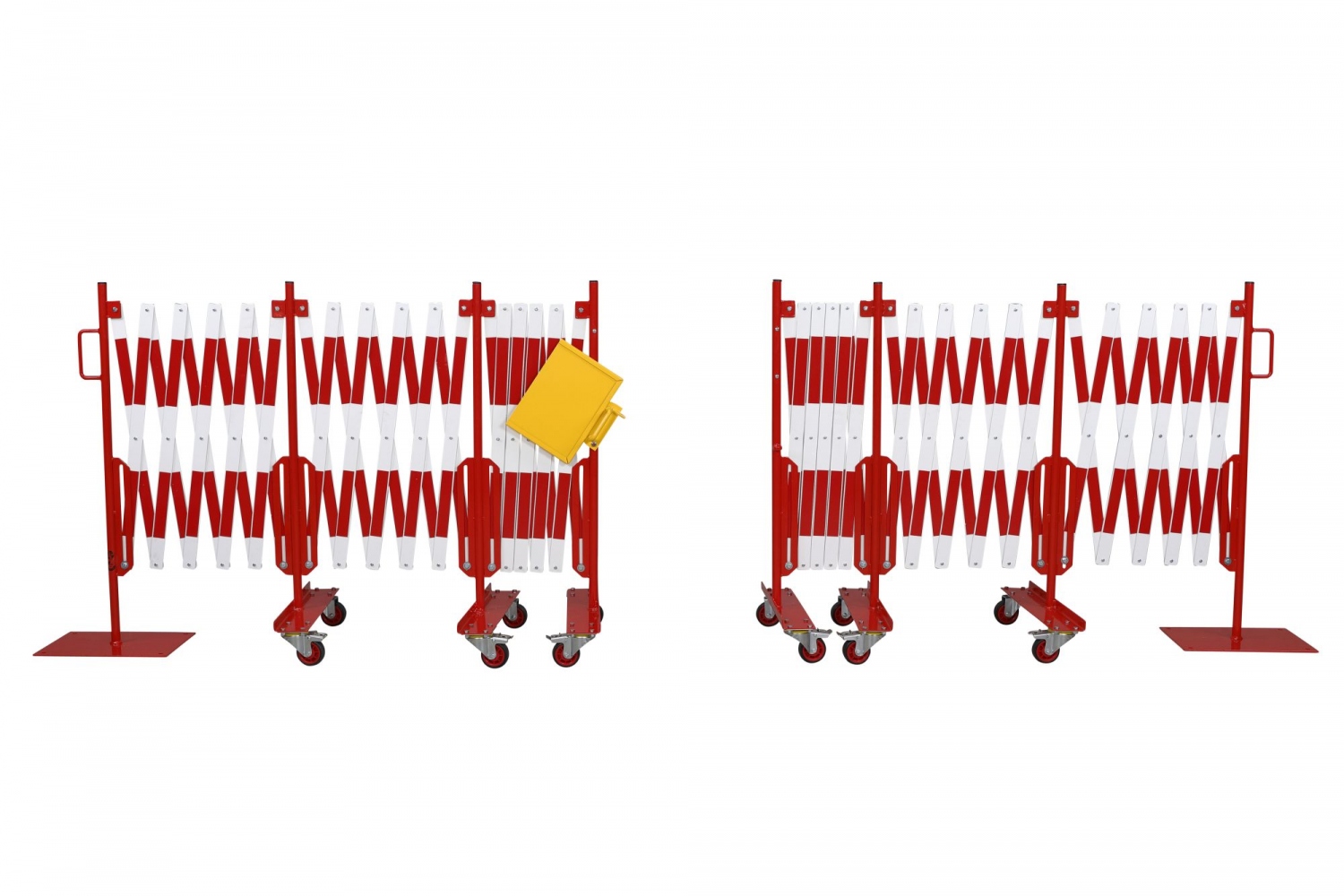 Bộ rào chắn kéo giãn CRASH STOP 70-120, màu đỏ-trắng, 2 x 8,0 m