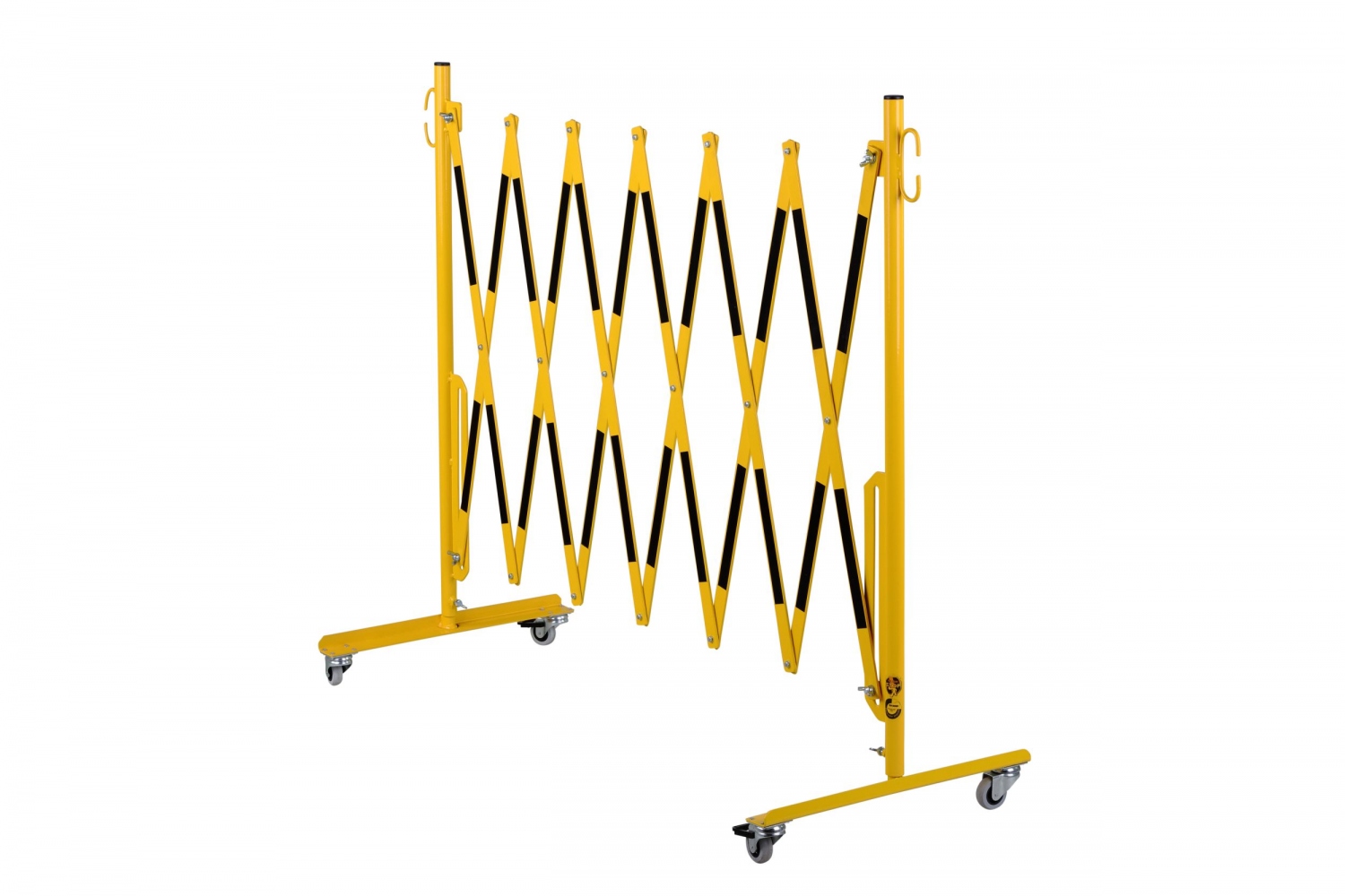 Rào chắn di động có bánh xe CRASH STOP 70-30R, màu vàng-đen, chiều dài 3,6 m