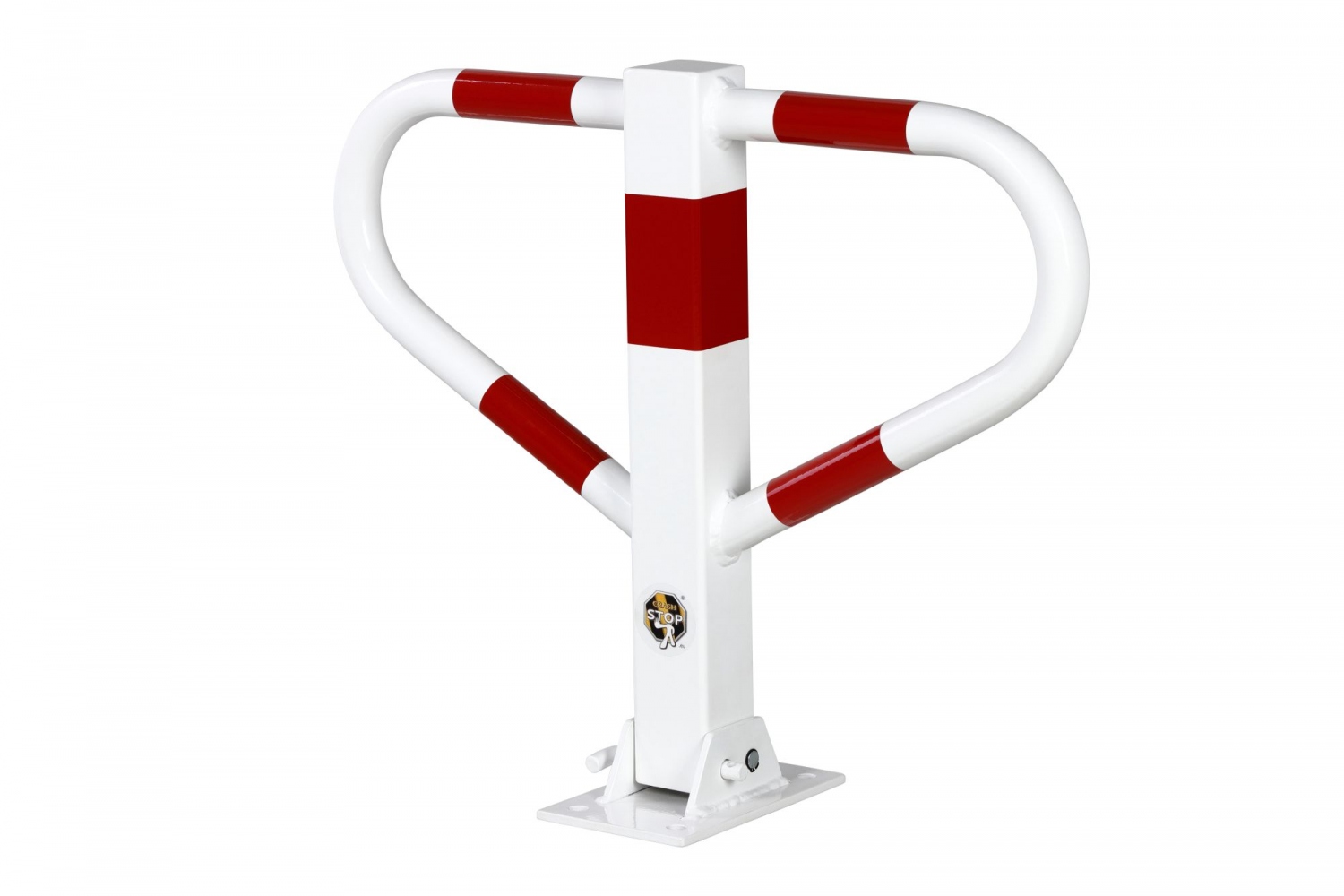 Trụ ngăn đỗ xe gấp gọn CRASH STOP 90-100, đế bắt vít, loại khóa bướm