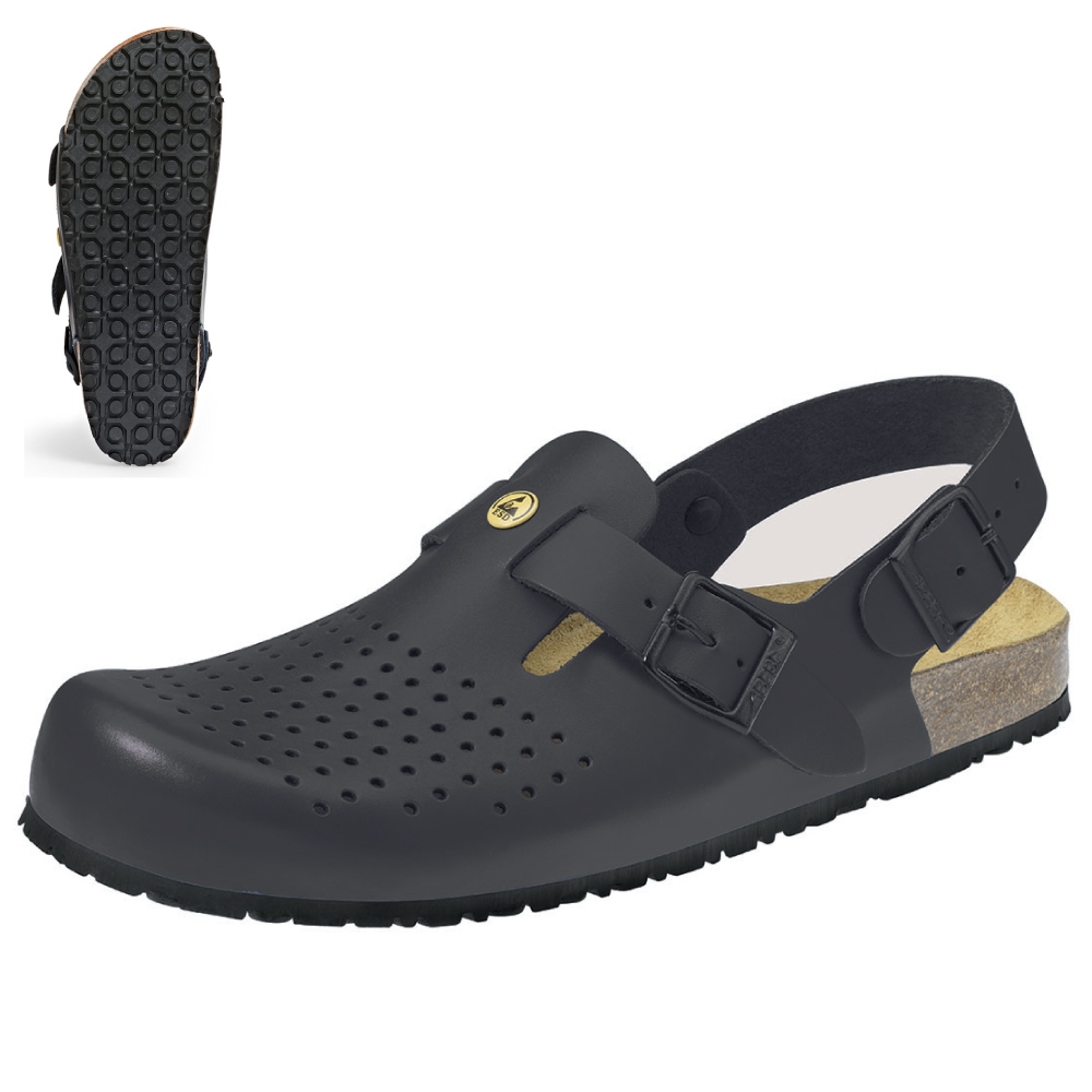 Giày Clogs Abeba 4045 Nature có quai gót OB ESD SRC