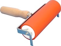 Con lăn mực Abig 130600, 5cm x 15cm, khung sắt mạ niken