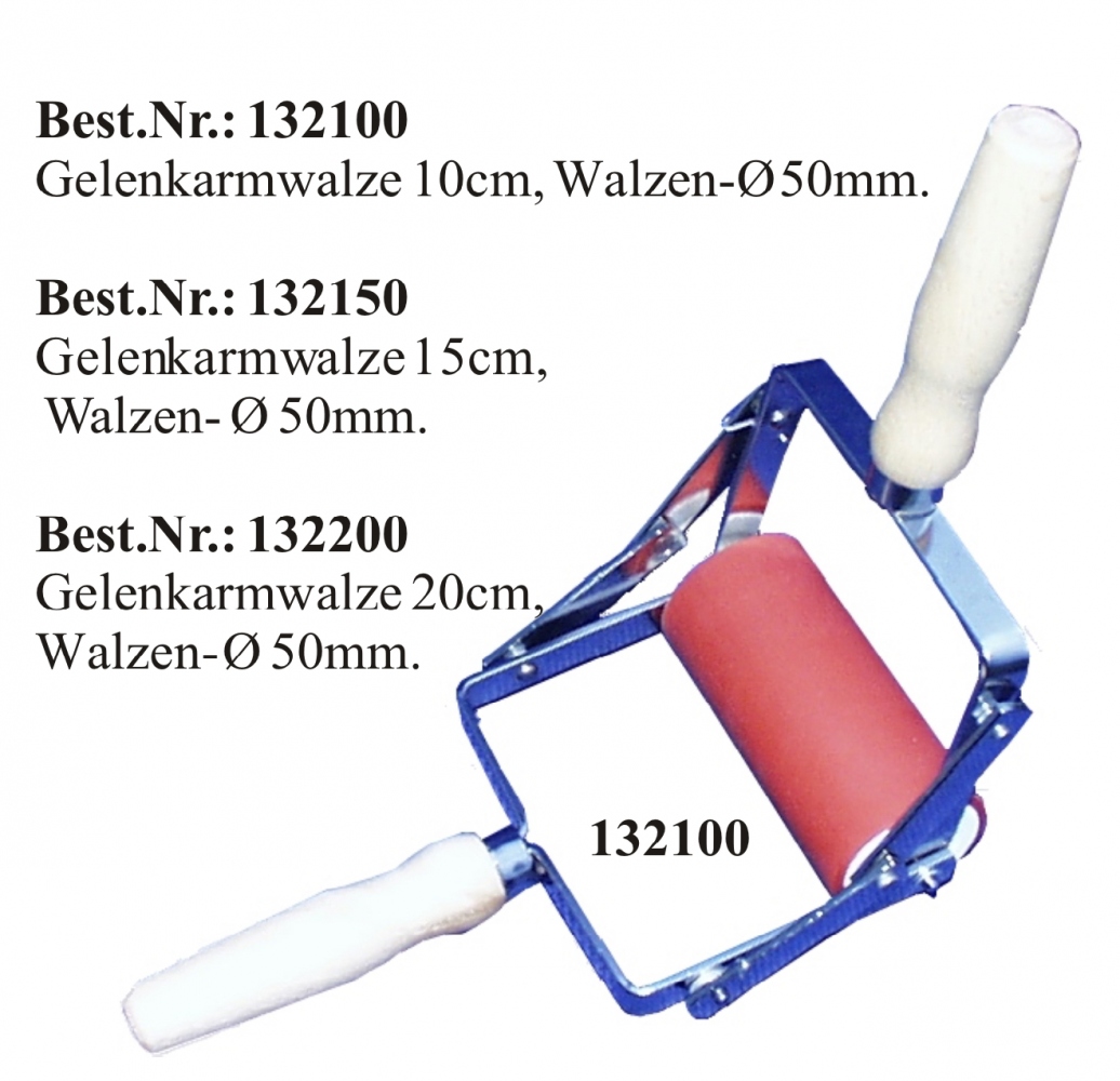 Con lăn mực Abig 132200, loại bản lề có tay cầm đôi, kích thước 5cm x 20cm