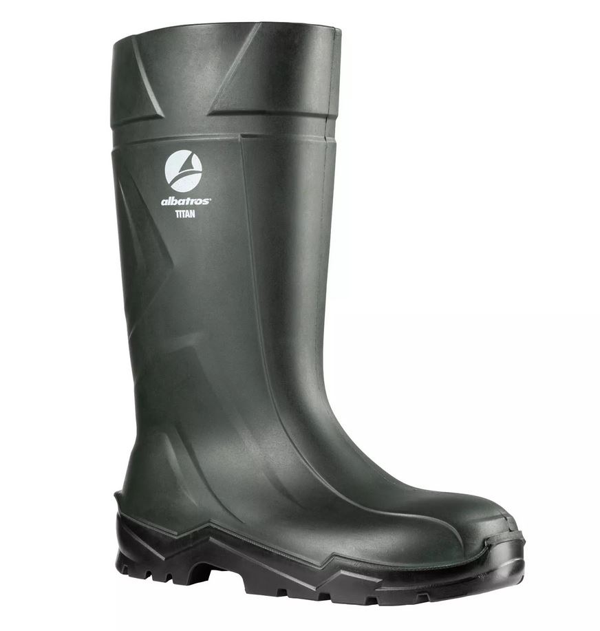 Giày ủng bảo hộ Albatros 590880 TITAN S5 SRC PU màu xanh lá size 37-47