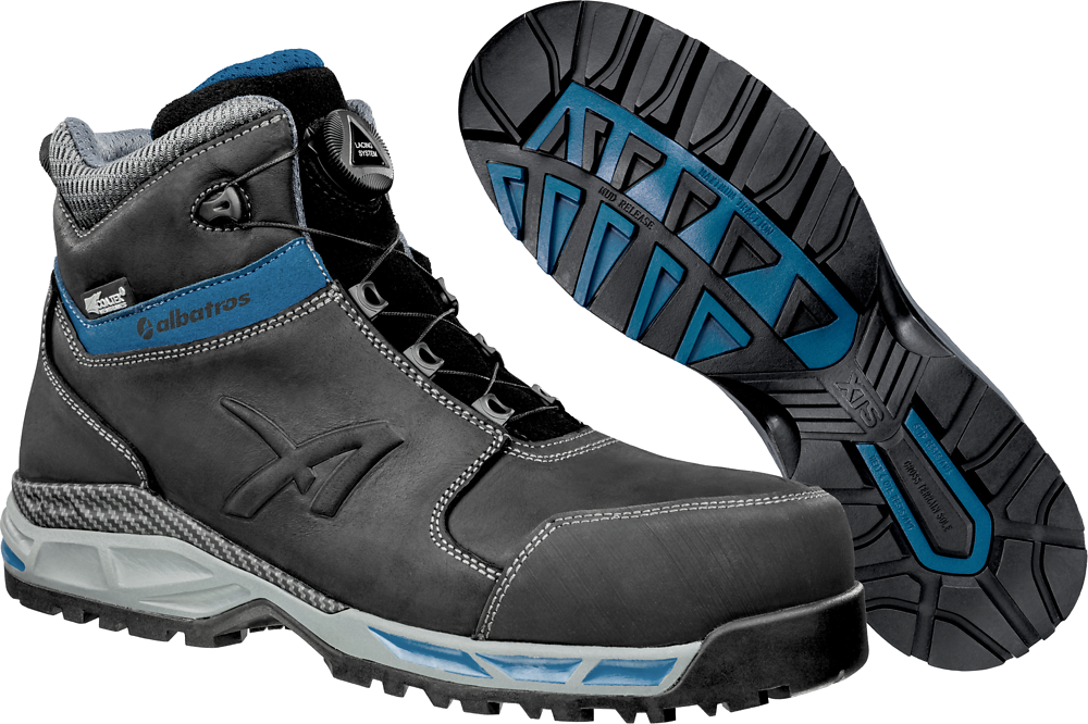 Giày bảo hộ Albatros 638500 TOFANE BLACK QL CTX MID Tiêu chuẩn S3 ESD HRO SRC