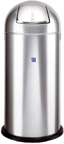 Thùng rác Alco 2905 có nắp đẩy màu xám bạc 52 lít 84/37cm