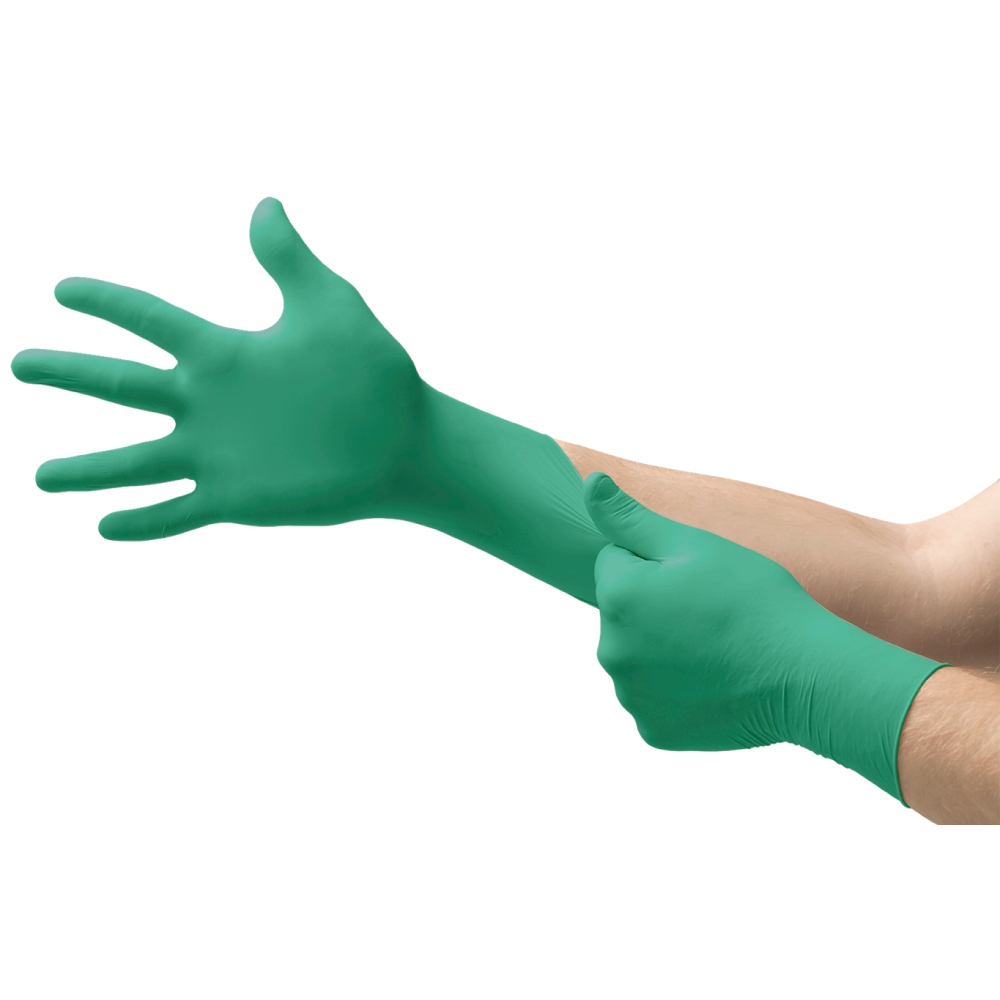 Găng tay cao su nitrile mềm có bột Ansell TouchNTuff 92-500 hộp 100 chiếc