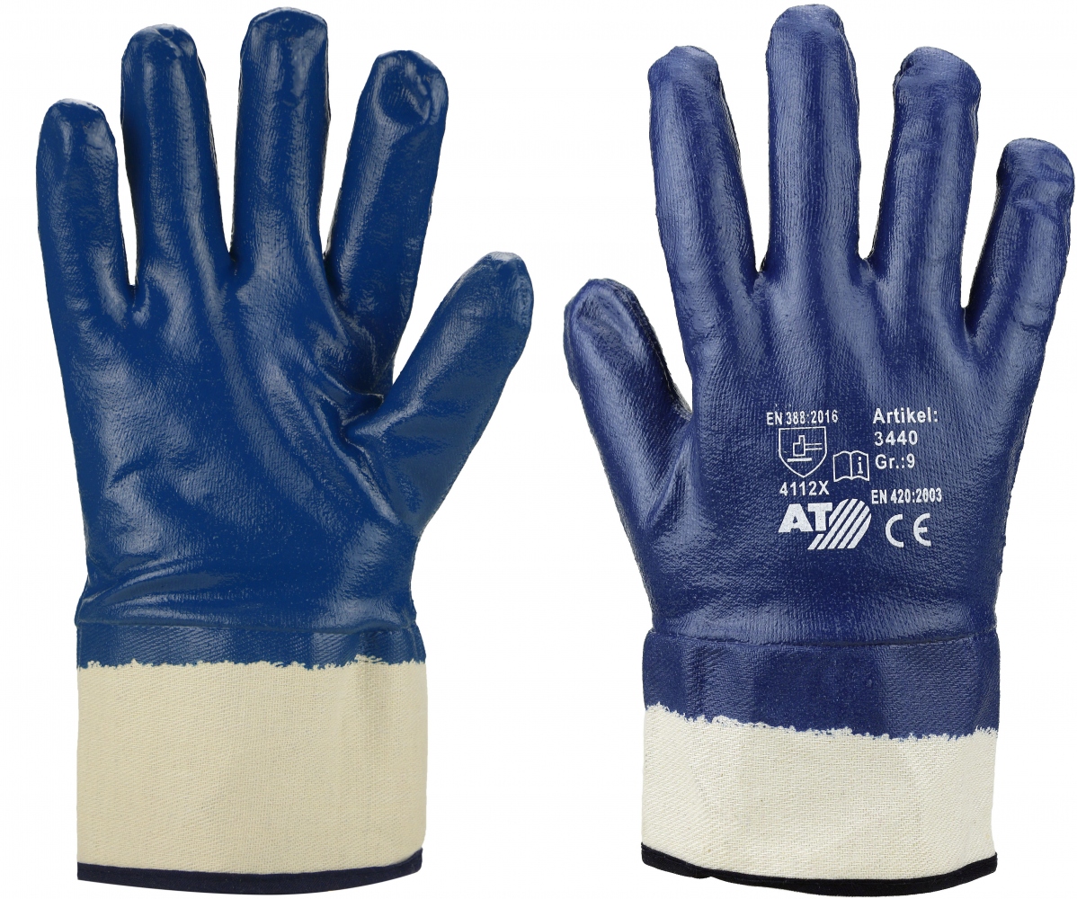Găng tay bảo hộ phủ nitrile toàn phần Asatex 3440 cỡ 8-11