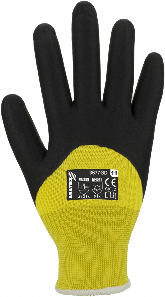 Găng tay bảo hộ nitrile mùa đông Asatex 3677GD