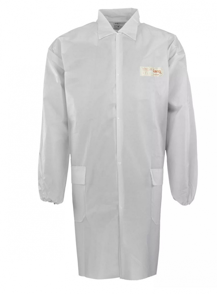 Áo choàng phòng thí nghiệm chống tĩnh điện CoverStar CKI Labcoat, EN14126, màu trắng, loại 3, Type PB6(B)