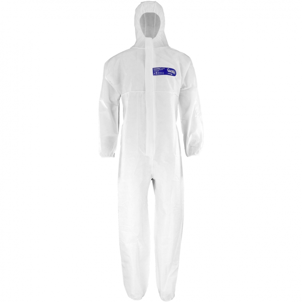 Quần áo bảo hộ hóa chất CoverTex C-1 SMMS màu trắng, Cat III, Type 5+6