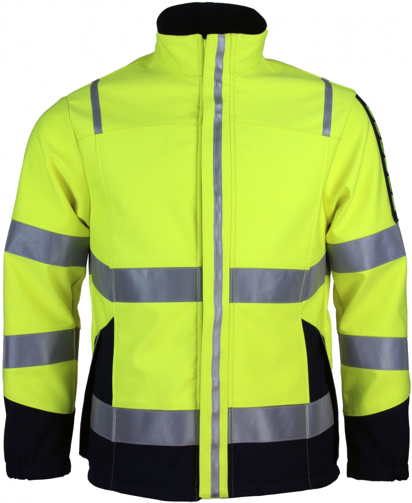 Áo khoác softshell đa năng phản quang Asatex FLSJA52 vàng/xanh đen