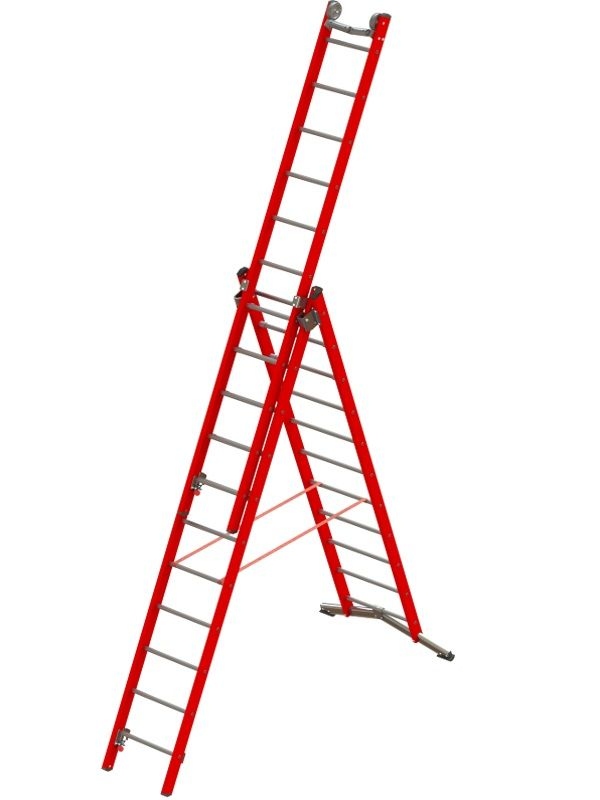 Thang cách điện 3 đoạn Audinnov Helios TRF3 2,5m kéo dài 5,50m
