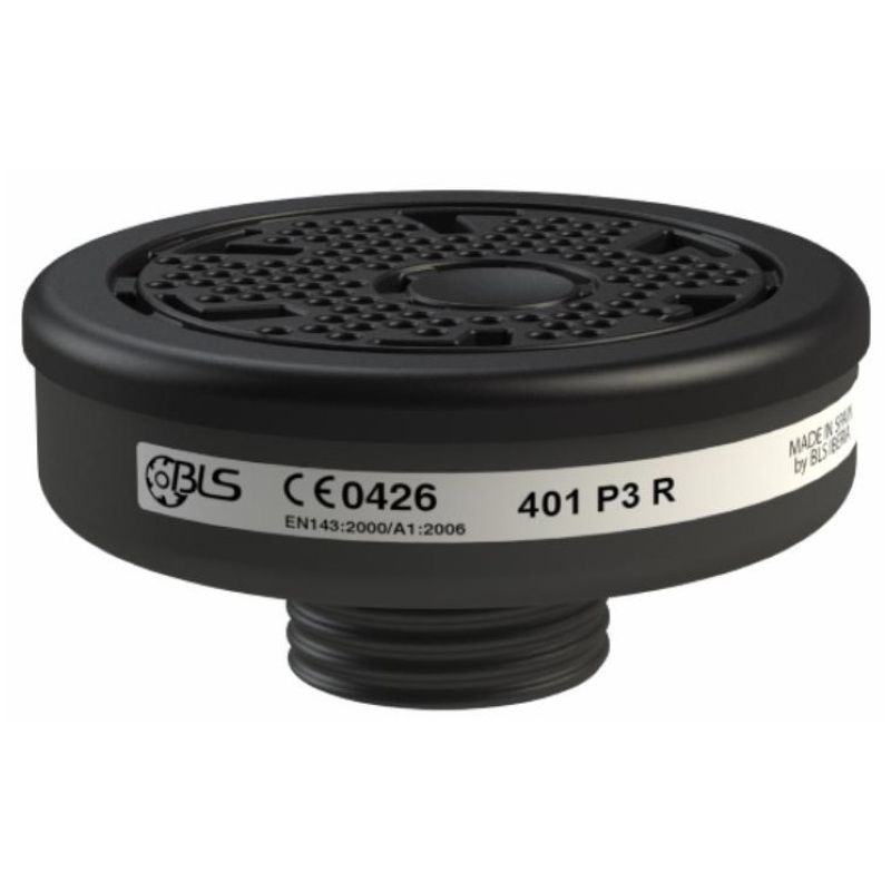 Bộ lọc hạt BLS® 401 P3 R cho mặt nạ nguyên mặt và nửa mặt, kết nối ren chuẩn RD40