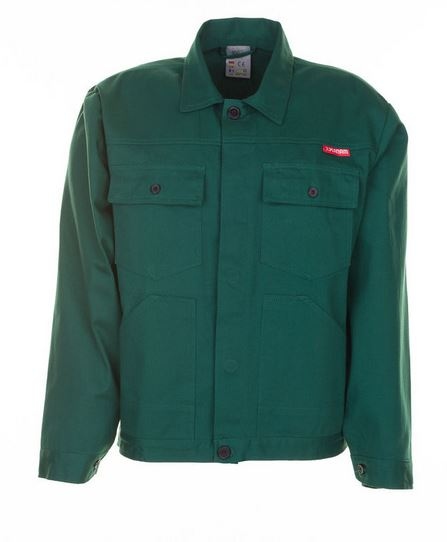 Áo khoác bảo hộ chiết eo Planam BW270/1553 100% cotton màu xanh lá XS-3XL