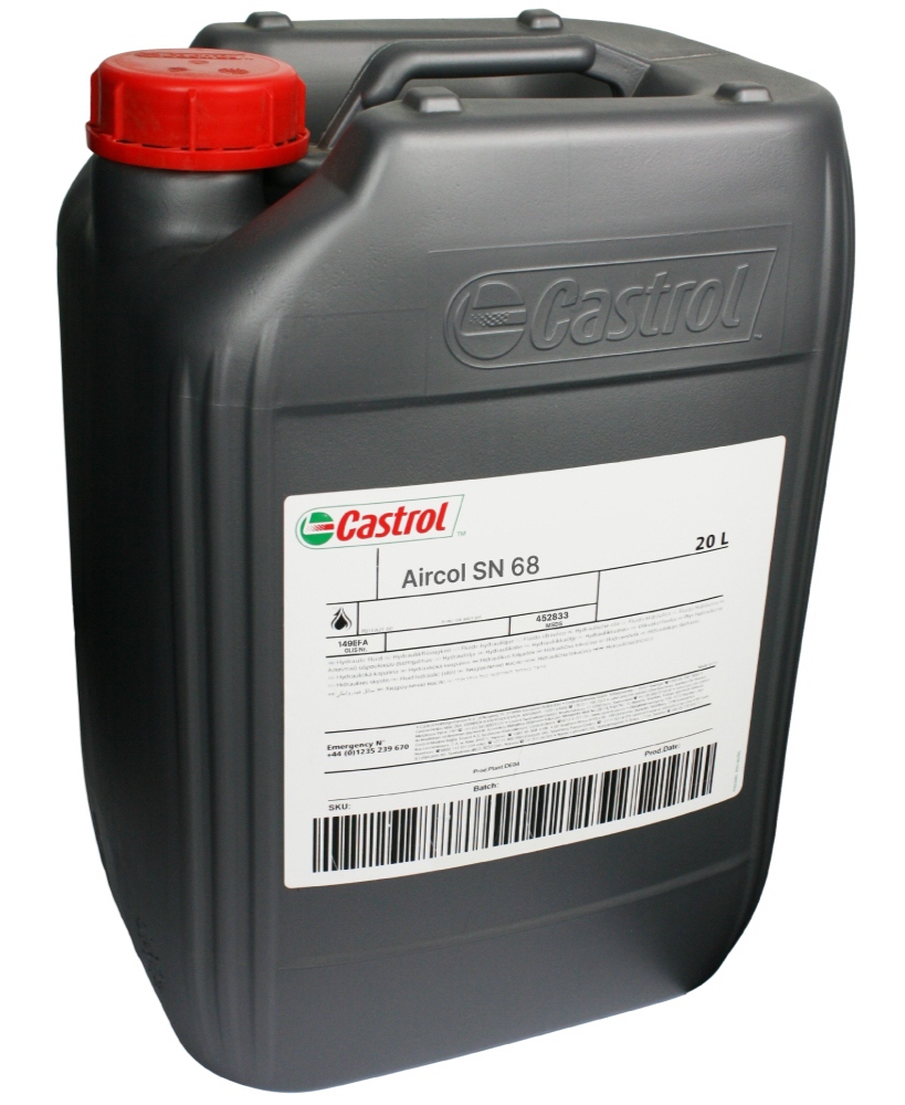 Dầu máy nén khí piston tổng hợp Castrol Aircol SN 68 can 20L
